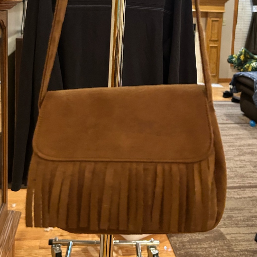 Girls Brown Purse Pink Inside